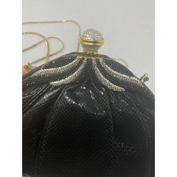 Vintage‎ Finesse La Model Python Snakeskin Jeweled Convertible Clutch Purse RARE - Picture 6 of 16